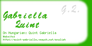 gabriella quint business card
